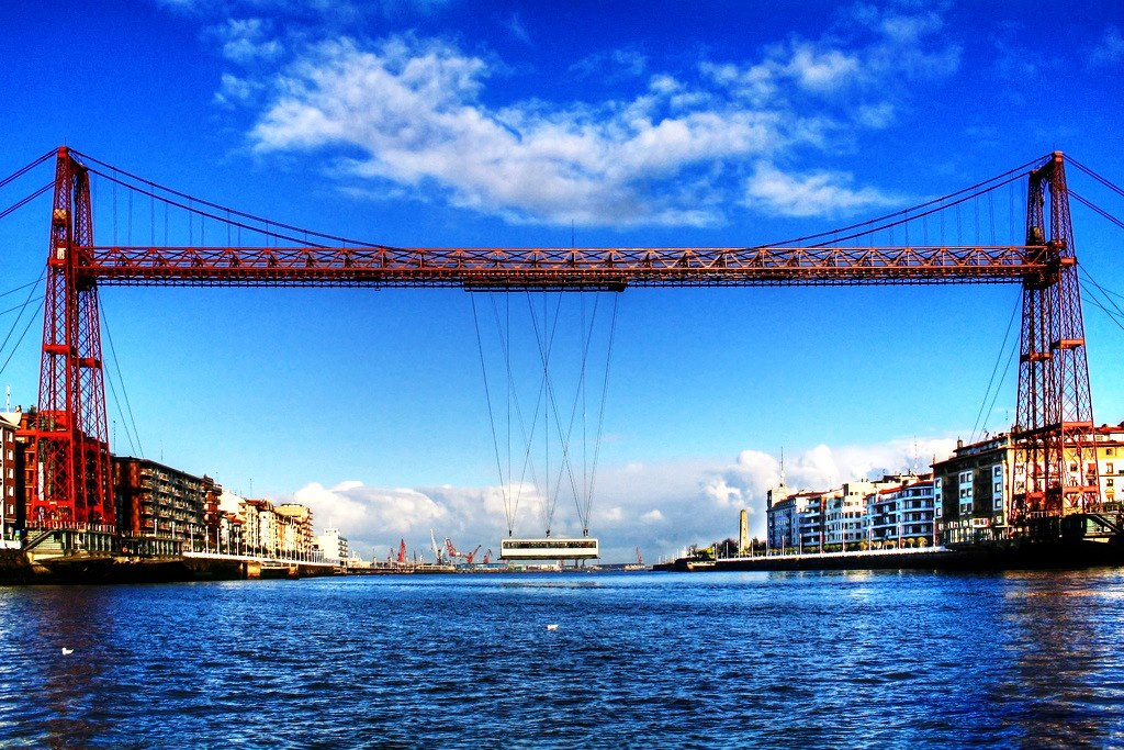 Resultado de imaxes para puente colgante de bilbao